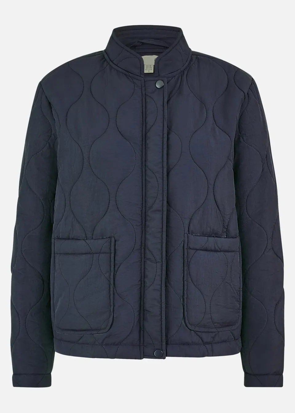 Coats & Jackets>Yumi Navy Quilted Short Jacket