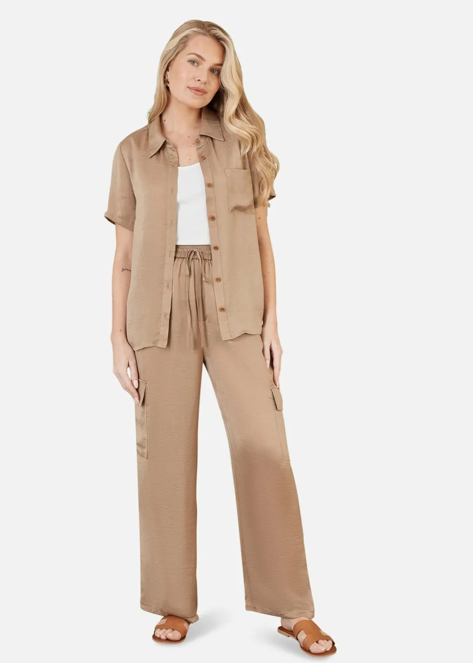 Trousers>Yumi Stone Cargo Trousers