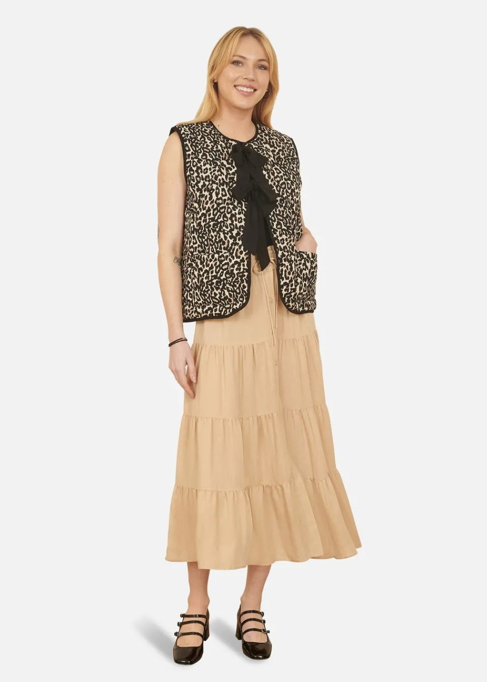Skirts>Yumi Stone Midi Boho Skirt