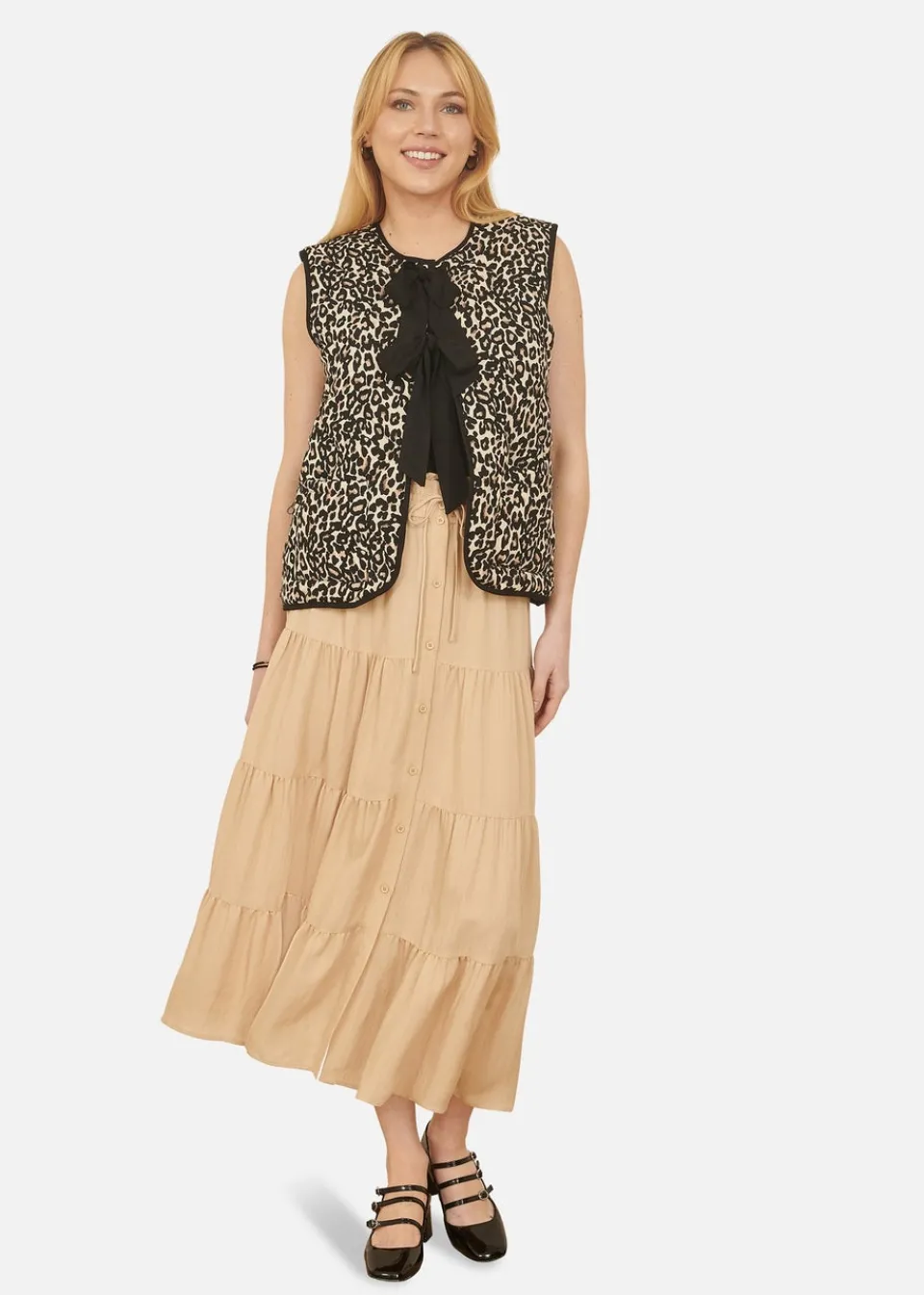 Skirts>Yumi Stone Midi Boho Skirt