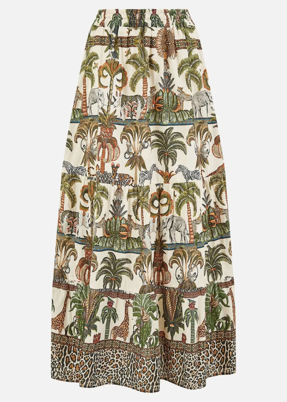 Skirts>Yumi White Cotton Voile Safari Midi Skirt