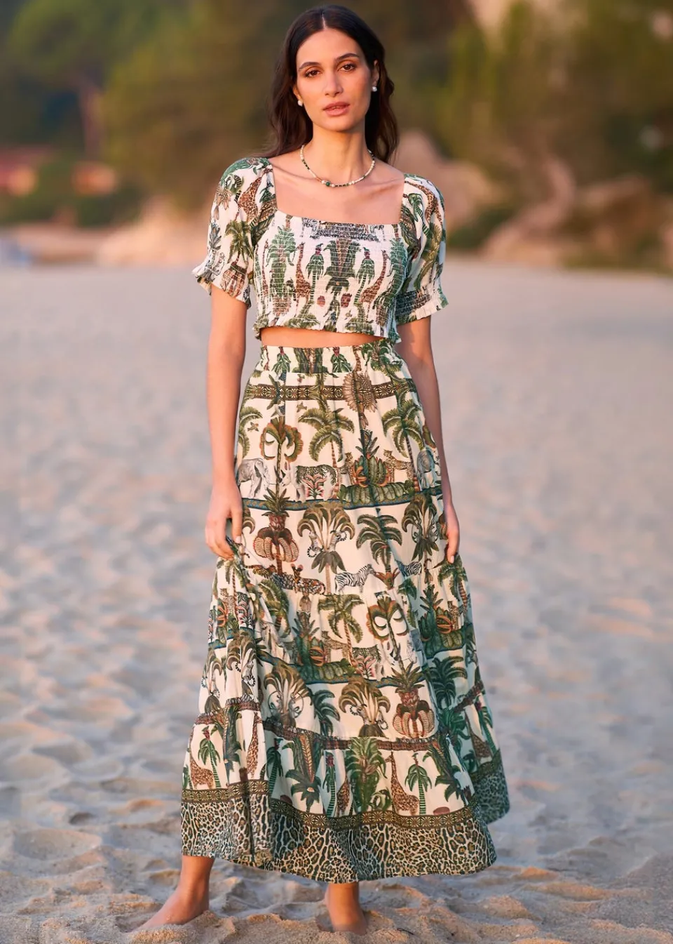 Skirts>Yumi White Cotton Voile Safari Midi Skirt